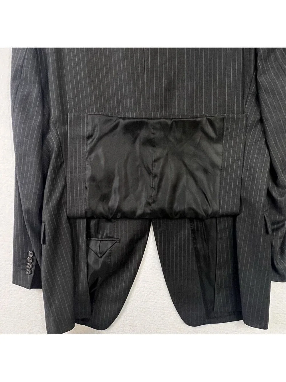 Ralph Lauren Mens Suit Jacket Sport Blazer Black Wool 44 L Dillards Exclusive